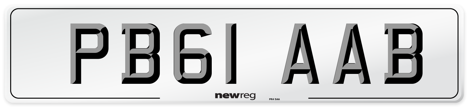 PB61 AAB Number Plate from New Reg